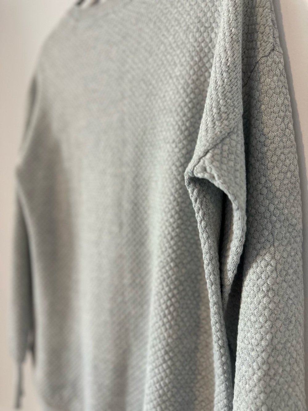 Anthropologie Matty M Gray Textured Knit Sweater Women’s Crew Neck - Picture 7 of 11